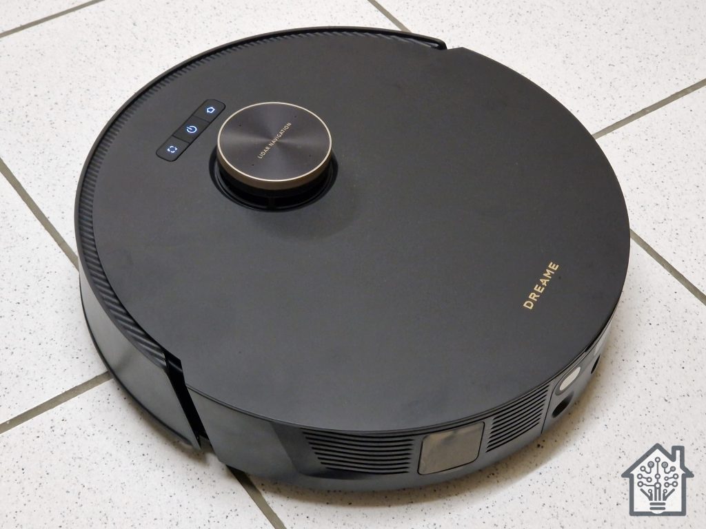 Picture of the DreameBot L30 Ultra robot vacuum cleaning over tiles