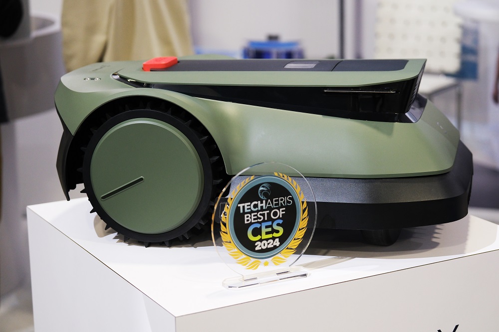 Picture of the Ecovacs Goat GX-600 robotic lawnmower at CES